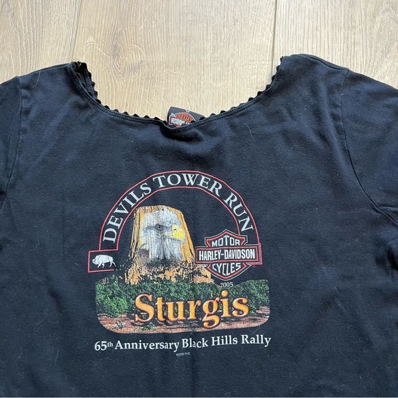 Vintage t shirt Graphic black Sturgis Devils Tower Run tee - Picture 5 of 5